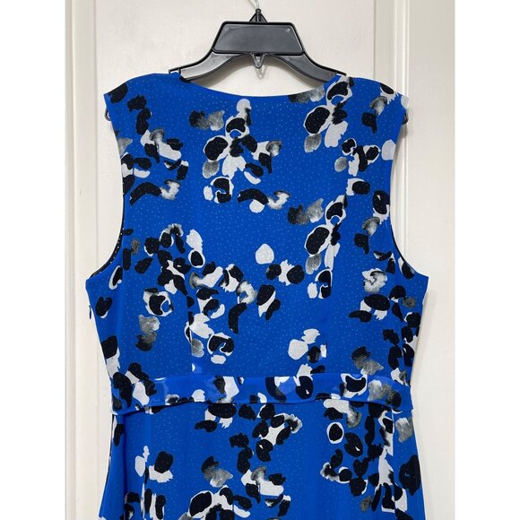 Cabi Cobalt Jungle A-Line Asymetrical Hem Midi Dress in Blue Size M - Picture 11 of 16